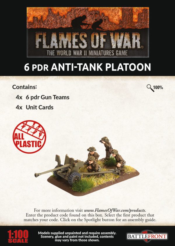 6 pdr Anti-Tank Platoon (British Late War) - Flames Of War Late War For Cheap