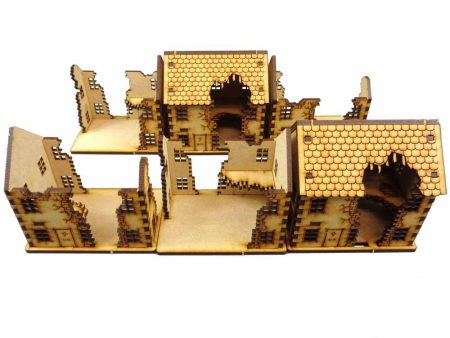 15mm Ruined Town House Set - WW2 Scenics Discount