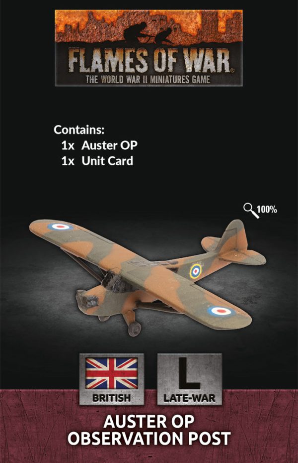 Auster OP Observation Post (British Late War) - Flames Of War Late War Online Sale