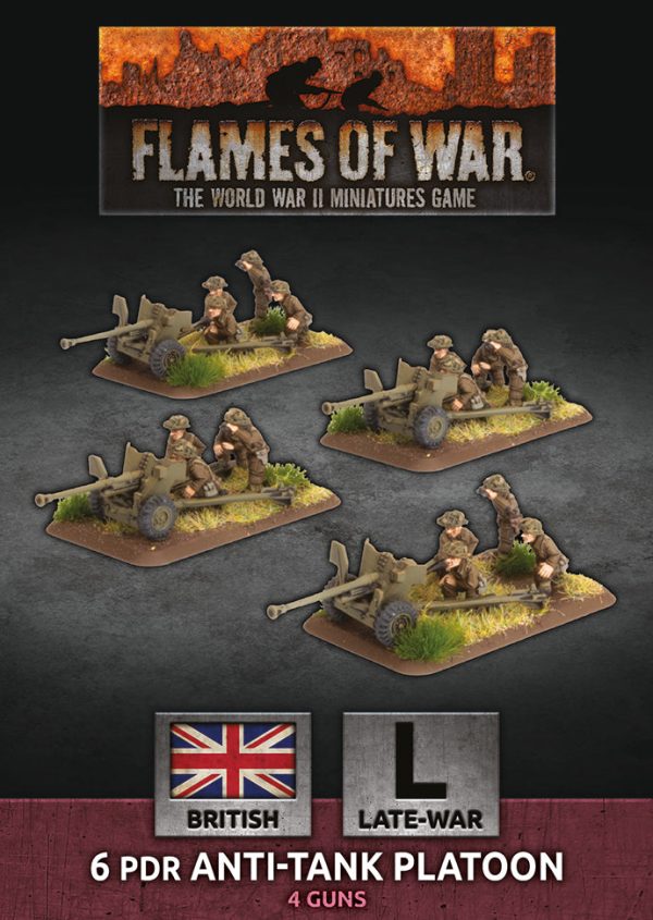 6 pdr Anti-Tank Platoon (British Late War) - Flames Of War Late War For Cheap