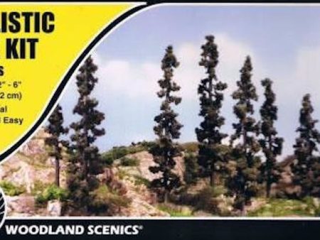 2.5 -6 Forest Green Pine Trees - Woodland Scenics Fashion