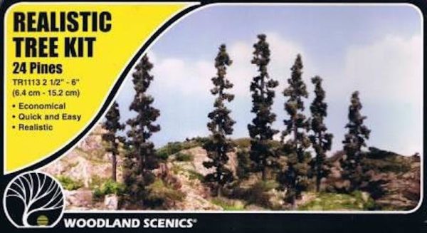 2.5 -6 Forest Green Pine Trees - Woodland Scenics Fashion