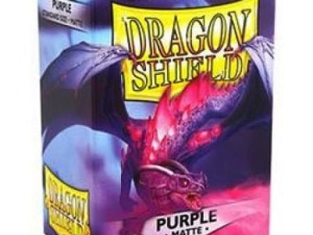 Dragon Shield Sleeves Matte Purple (100) 66x91mm Hot on Sale