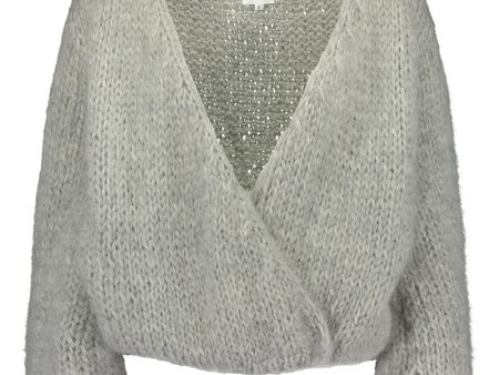 HUURRE handknitted wrap knit in grey For Discount