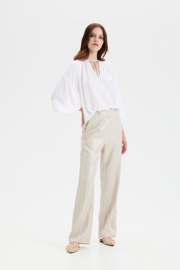 USVA crepe blouse in cream Online