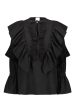 Hálo O-logo pleated devoré blouse in black Online