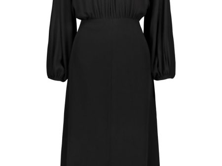 HUURRE midi dress in black For Cheap