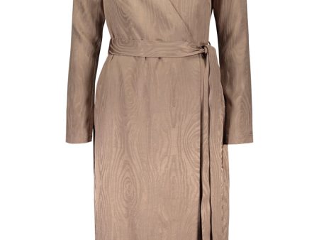 KAARNA midi wrap dress in sand Discount