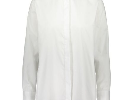 TUNDRA cotton poplin shirt in white Discount