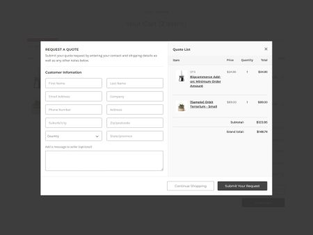 BigCommerce Add-on: Quote Cart (Plus) - Request a Quote For Cheap