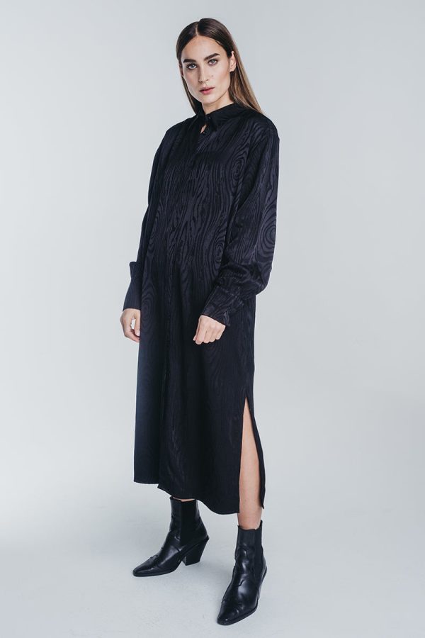 KAARNA long shirt dress in black Discount