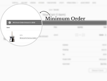 BigCommerce Add-on: Minimum Order Amount for Checkout Online now