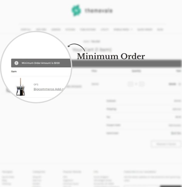 BigCommerce Add-on: Minimum Order Amount for Checkout Online now