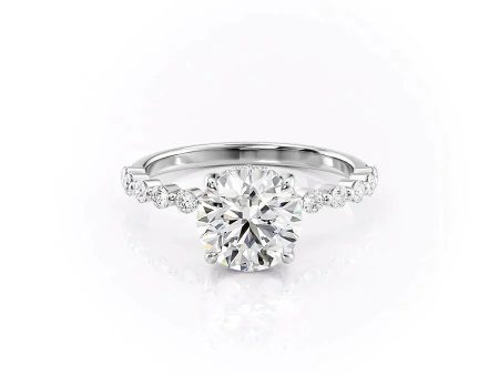 The Khloe Set With A 3.5 Carat Round Moissanite Online now