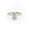 The Khloe Set With A 2.5 Carat Oval Moissanite Hot on Sale