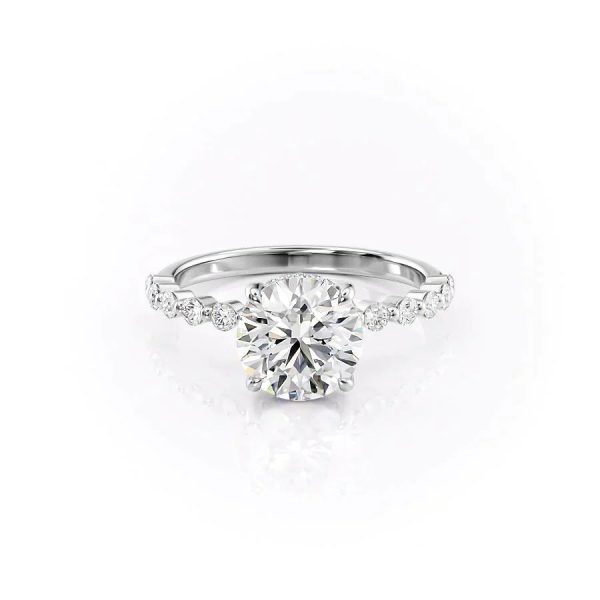 The Khloe Set With A 2.5 Carat Round Moissanite Cheap